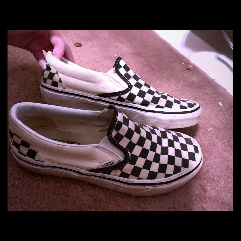 checkered vans size 8 women’s